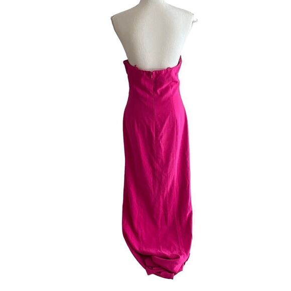 Jay Godfrey Strapless Evening Gown Hot Pink Size 8 - Picture 6 of 8